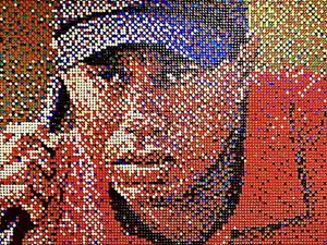 Tee-rific Artwork! Golf Fan's Stunning Tiger Woods Portrait With 25K Tees